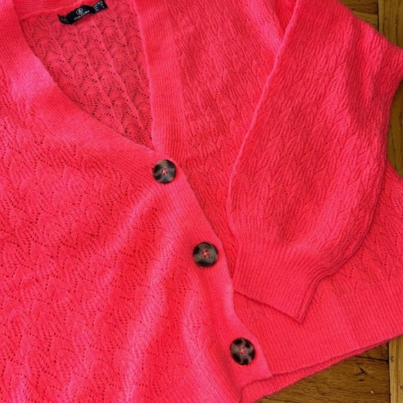 NWOT Volcom Cardigan Beach Sweater Electric Coral Size Medium - Picture 11 of 16